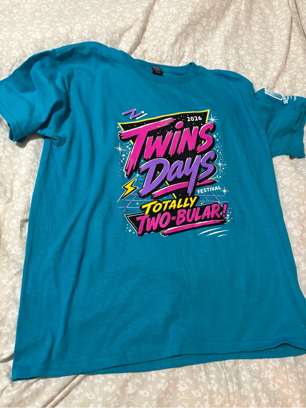 Twins Days Totally Two-Bular! Kids Graphic Tee - Teal
